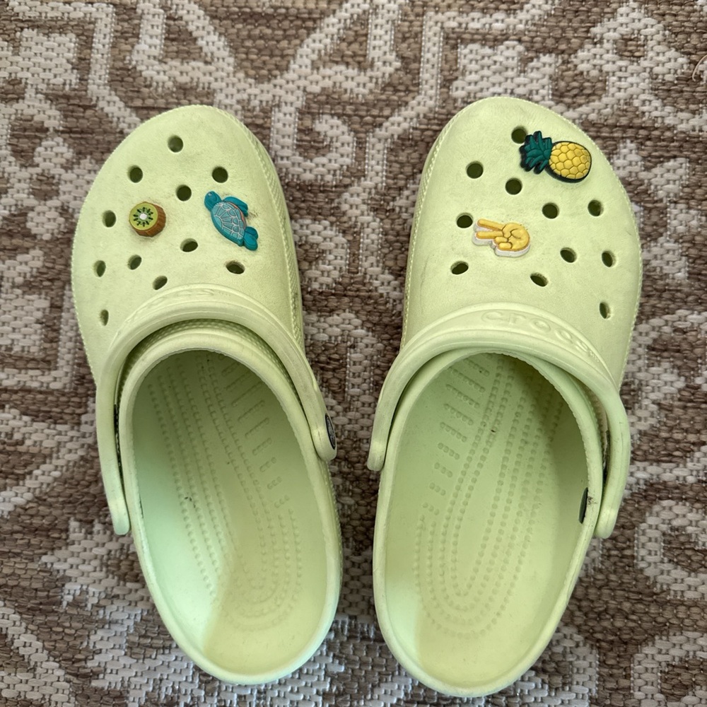 Neon Green Crocs